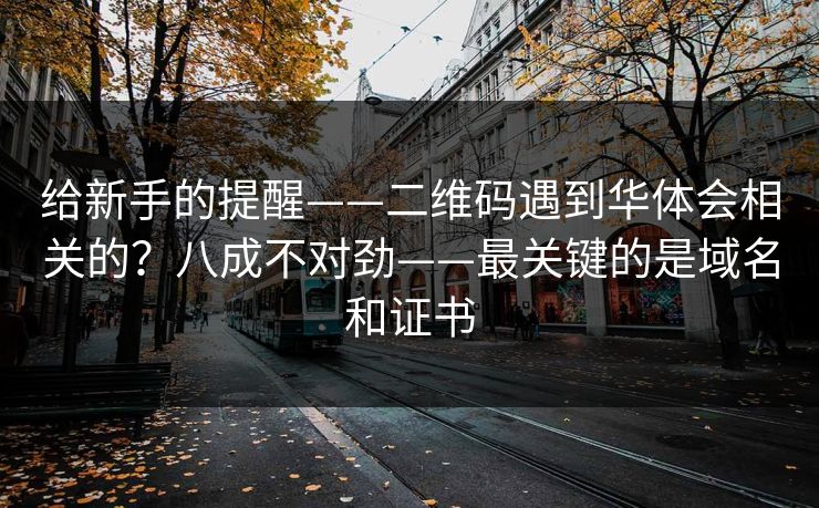 给新手的提醒——二维码遇到华体会相关的?八成不对劲——最关键的是域名和证书 给新手的提醒——二维码遇到华体会相关的?八成不对劲——最关键的是域名和证书